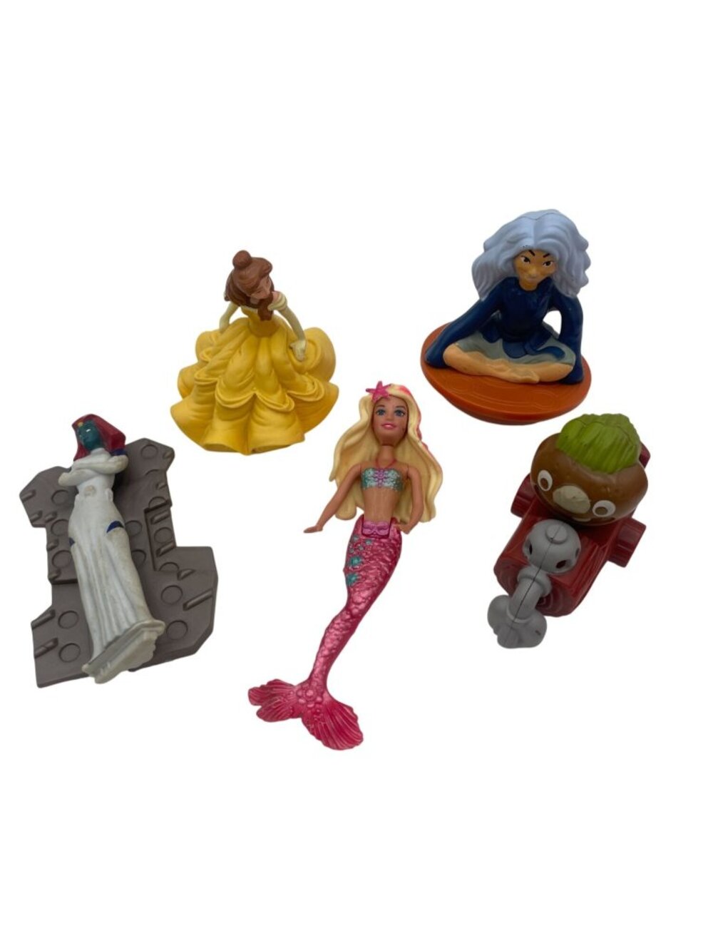 Mixed Lot Of 6 Collectible Plastic Figures Including Mermaid & Princesses